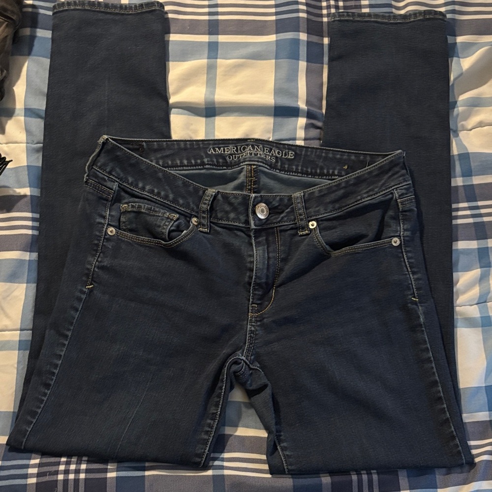 American Eagle Outfitters Women's Deep Blue Skinny Jeans